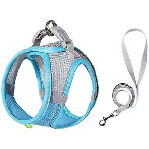 Adjustable No-Pull Dog Harness Vest with 1.5m Leash, Reflective Padded Comfort for Small Dogs & Cats(6.5Lb-13Lb),Fits Papillon,Maltese in Kuwait