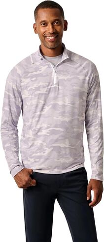 johnnie-O Patton Performance Camo 1/4 Zip Pullover in Saudi Arabia