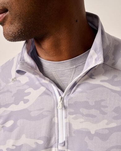 johnnie-O Patton Performance Camo 1/4 Zip Pullover in Saudi Arabia