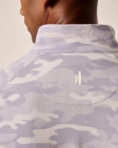 johnnie-O Patton Performance Camo 1/4 Zip Pullover in Saudi Arabia