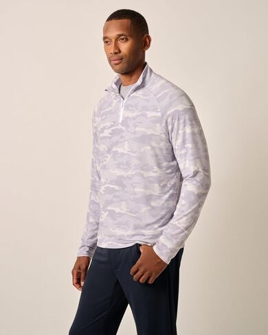 johnnie-O Patton Performance Camo 1/4 Zip Pullover in Saudi Arabia