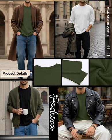 3 Pcs Mens Big and Tall Thermal Shirts Long Sleeve Crew Neck Base Layer Casual Fleece Plus Size Warm Sweatshirts in Saudi Arabia