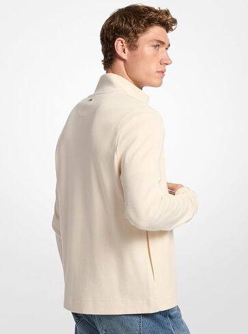 Michael Kors mens Ribbed Knit Mock Neck Full Zip in Saudi Arabia