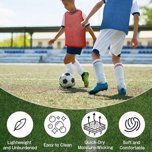 12 Pack Pinnies Team Practice Vests for Child Youth Teen Adult, Mesh Scrimmage Jersey for Soccer Football Basketball in Saudi Arabia