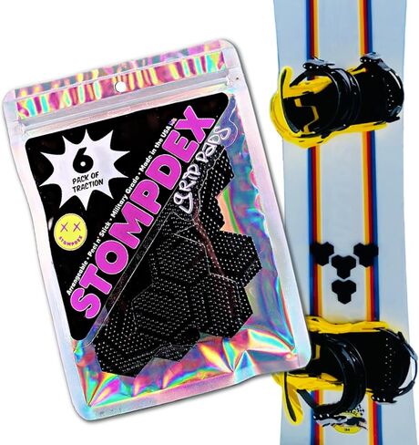 STOMPDEX® Snowboard Stomp Pads - 6 Pack | Made in USA in Saudi Arabia