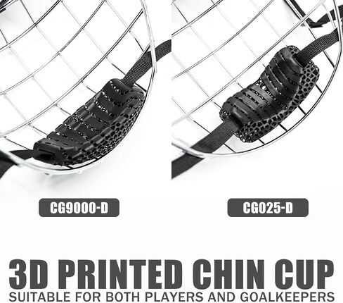 GY Hockey 3D Printed Chin Cup & Chinstrap Set 2 Styles Sport Helmet Chin Pad Guard Replacements Hockey Helmet Accessories Lightweight Breathable in Saudi Arabia