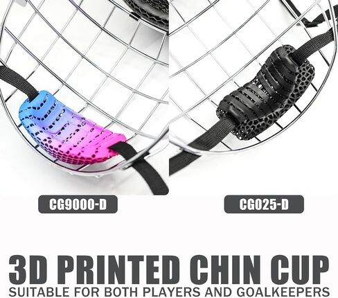 GY Hockey 3D مطبوعة الذقن كوب وChinstrap مجموعة 2 أنماط الرياضة خوذة الذقن وسادة الحرس استبدال الهوكي خوذة الملحقات خفيفة الوزن تنفس in Saudi Arabia