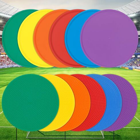 12 Pcs 4inch Spot Markers for Agility Dot for Training, Dance, Round Multiple Color Non-Slip Spot Marker in Saudi Arabia