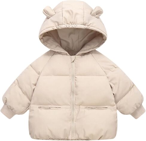Boys Coats Loose Winter Parka Puffer Down Jackets Soft Zip Up Loose Coats Padded Fashion Quilted Outerwear With Pockets in Kuwait