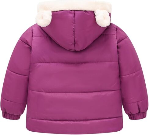 معطف شتوي للأولاد سترات منتفخة حرارية للأسفل معاطف ثقيلة الوزن من الصوف مع غطاء محرك السيارة ملابس مبطنة بجيوب in Kuwait