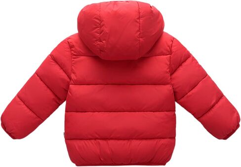 Boys Winter Coat Loose Parka Puffer Down Jackets Cute Zip Up Fall Coat Fleece With Hood Quilted Clothes With Pockets in Saudi Arabia