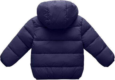 Boys Winter Coat Loose Parka Puffer Down Jackets Cute Zip Up Fall Coat Fleece With Hood Quilted Clothes With Pockets in Saudi Arabia