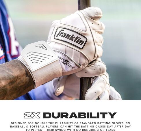 Franklin Sports MLB Batting Gloves - Infinite Powerstrap Baseball + Softball Long Cuff Batting Gloves - Adult + Youth in Saudi Arabia