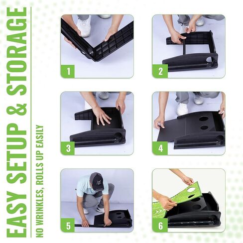 Putting Green Indoor | Wrinkle-Free Golf Mat with Auto Ball Return | Non-Slip Surface & Alignment Markings for Accurate Putting Practice at Home, Office & Outdoors | Improve Stroke Control & Precision in Saudi Arabia