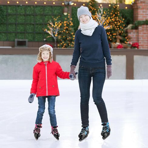 زلاجات ثلجية قابلة للتعديل للأطفال الأولاد والبنات، 4 مقاسات قابلة للتعديل، بطانة دافئة ومريحة للمبتدئين من سن 3 إلى 12 سنة، أحذية تزلج في الهواء الطلق وحلبة التزلج على الجليد in Kuwait