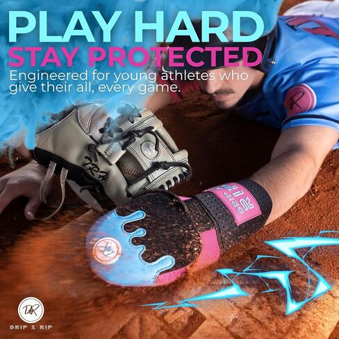 Drip & Rip Sliding Mitt Youth for Baseball & Softball - Ice Cream Sliding Mit Design with Hand Protection - Base Running, Breathable, Durable, Ambidextrous - Ages 10+ in Kuwait