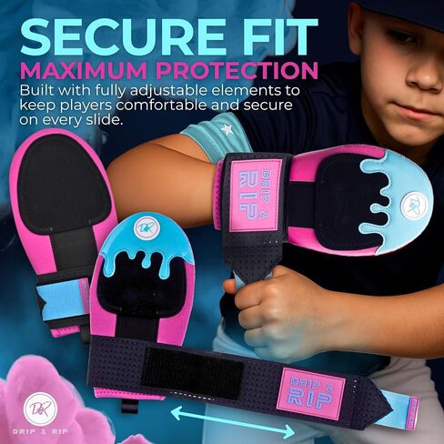 Drip & Rip Sliding Mitt Youth for Baseball & Softball - Ice Cream Sliding Mit Design with Hand Protection - Base Running, Breathable, Durable, Ambidextrous - Ages 10+ in Kuwait