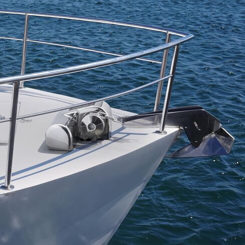 VEVOR Fishing Windlass, 12V DC 600W, Windlass Anchor Systems Fit for 1/4-Inch Chain or 9/16 & 5/8 Inch Nylon Rope, Max Pull 573 lbs, 316 Stainless Steel Construction, for Boats 23-29.5 ft in Kuwait