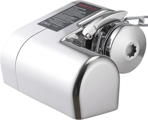 VEVOR Fishing Windlass, 12V DC 600W, Windlass Anchor Systems Fit for 1/4-Inch Chain or 9/16 & 5/8 Inch Nylon Rope, Max Pull 573 lbs, 316 Stainless Steel Construction, for Boats 23-29.5 ft in Kuwait