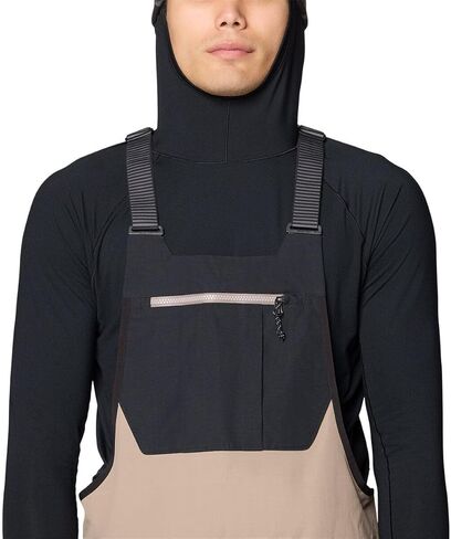 Mountain Hardwear، بنطلون مريلة First Tracks - للرجال، Dunes/Black، L/Reg in Saudi Arabia