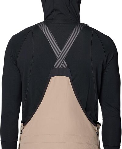 Mountain Hardwear، بنطلون مريلة First Tracks - للرجال، Dunes/Black، L/Reg in Saudi Arabia