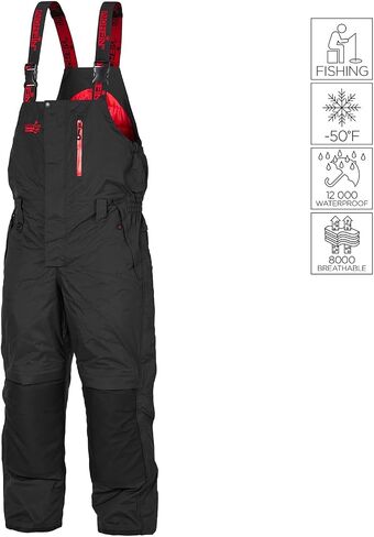 NORFIN Extreme 5 Bibs, Fishing Pants, Waterproof Insulated & Breathable, Wind Resistant, HOLLOFIL Insulated NORTEX Breathable in Saudi Arabia