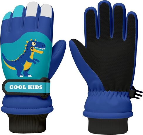 Kids Winter Snow Ski Gloves, Waterproof Cold Weather Insulated Outdoor Snowboard Gloves for Toddler Boys 3-11Y in Saudi Arabia
