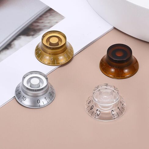 MECCANIXITY 2PCS Guitar Top Hat Bell Knobs, Volume Tone Control Knob for Electric Guitar Bass, Gold in Saudi Arabia