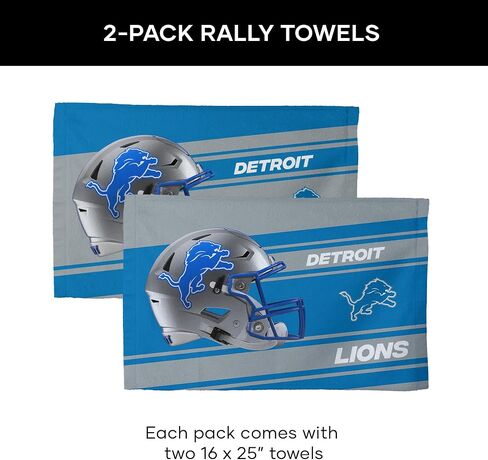 NORTHWEST NFL Detroit Lions 2-Pack Fan Towel Set, 16" x 25" Each, Swipe, Team Colors in Saudi Arabia