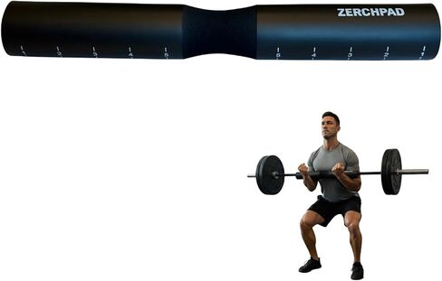 Barbell Pad Squat Pad Designed Specifically for Zercher Squats - Great for Zercher Squats, Front Squats and Hip Thrusts — Extra Long Length—Fit Standard and Olympic Bars Perfectly in Saudi Arabia