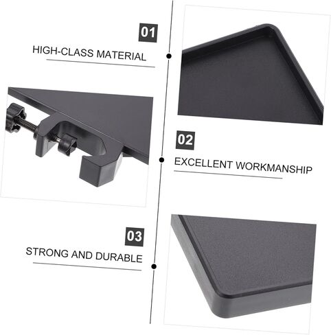 2pcs Microphone Stand Tray with Abs Clamp Shelf Durable Sound Card Holder for Live Broadcast Stage Studio Office and Recording Accessories Storage Black in Saudi Arabia