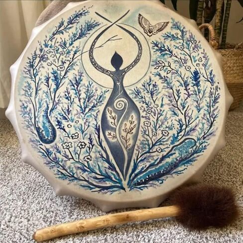 Shaman Drum Spirit Music Shamanic Drum with Rope Handles and Mallets, Multipurpose for Healing and Sound Healing (2) in Saudi Arabia