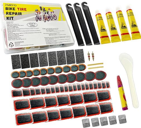 Bike Tire Repair Kit, 80 PCS Bike Tube Patch Kit with Bike Tire Levers, Bike Tire Patch and Tire Repair Glue, Bike Patch Kit for Mountain and Road Bike in Saudi Arabia