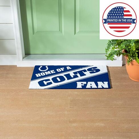 سجادة باب رياضية مرخصة رسميًا مقاس 28 × 16 بوصة من Team Sports America Indianapolis Colts، سجادة لمحبي الرياضات الداخلية والخارجية مقاس 28 × 16 بوصة in Saudi Arabia