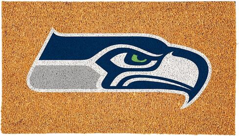 Team Sports America NFL Seattle Seahawks Coir Doormat 36"x24", Officially Licensed Team Logo, Extra Large Front Door Mat, Outdoor Indoor Entrance Rug, Non-Slip Welcome Mat for Porch Patio in Saudi Arabia