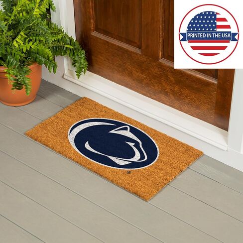 ممسحة جوز الهند الطبيعية من فريق سبورتس أمريكا NCAA Penn State | شعار الفريق الرسمي بالألوان الكاملة | 28 × 16 بوصة | عدم الانزلاق مرة أخرى | سجادات أرضية ترحيب للباب الأمامي | ديكور منزلي لمدخل داخلي وخارجي in Saudi Arabia