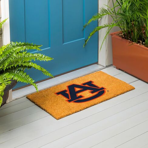 ممسحة من ألياف جوز الهند الطبيعية بجامعة تيم سبورتس أمريكا NCAA Auburn University | شعار الفريق الرسمي بالألوان الكاملة | 28 × 16 بوصة | عدم الانزلاق مرة أخرى | سجادات أرضية ترحيب للباب الأمامي | ديكور منزلي لمدخل داخلي وخارجي in Saudi Arabia