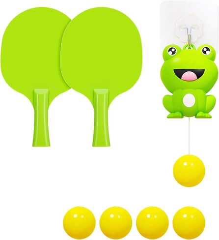 Hanging Table Tennis Trainer Starter Kit, Portable Ping Pong Paddle Set for Kids with Racket and Balls, Parent-Child Door Pong Game Exerciser for Outdoor & Indoor Games in Saudi Arabia