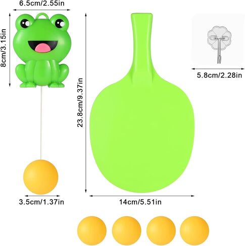 Hanging Table Tennis Trainer Starter Kit, Portable Ping Pong Paddle Set for Kids with Racket and Balls, Parent-Child Door Pong Game Exerciser for Outdoor & Indoor Games in Saudi Arabia