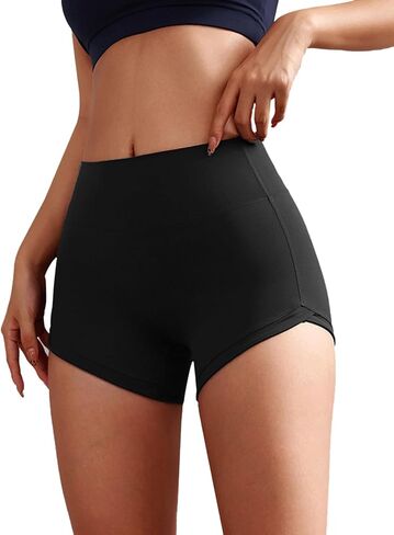 Women's Biker Shorts No Front Seam High Waist Workout Gym Yoga Running Shorts in Saudi Arabia