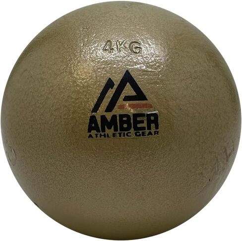 Amber Athletic Gear Cast Iron Shot Put Weights 1kg - 7.25kg (2.20lb - 16lb) - Ideal for Track & Field Training - Color May Vary (7.25 kg/16 lbs) in Saudi Arabia