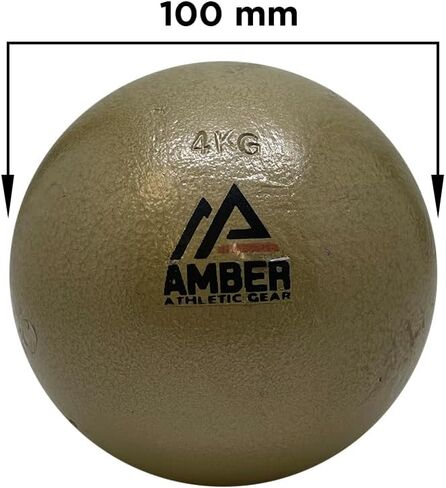 Amber Athletic Gear Cast Iron Shot Put Weights 1kg - 7.25kg (2.20lb - 16lb) - Ideal for Track & Field Training - Color May Vary (7.25 kg/16 lbs) in Saudi Arabia