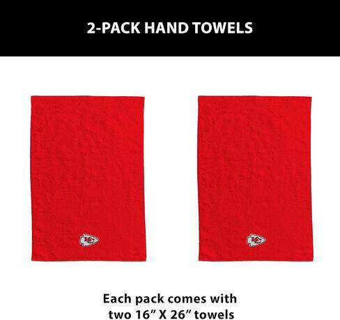 Northwest Kansas City Chiefs NFL Team Logo Hand Towel 2 Pack 16 x 26 Inches in Saudi Arabia