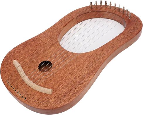Lyre Harp 10 Strings Portable Mini Harp with Tuning Wrench Excellent Okoume Material Bone Saddle for Beginners Children Students Music Practice Performance in Saudi Arabia
