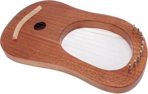 Lyre Harp 10 Strings Portable Mini Harp with Tuning Wrench Excellent Okoume Material Bone Saddle for Beginners Children Students Music Practice Performance in Saudi Arabia