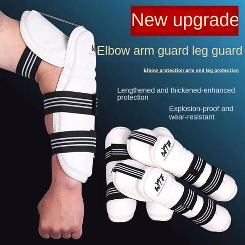 Taekwondo Shin Protector Forearm Elbow Arm Guards, WT MMA Martial Arts Boxing Kickboxing Karate Sparring Gear Muay Thi Training Match Gym for Men Women Youth Kids in Saudi Arabia