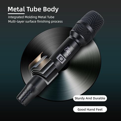 Wireless Microphones, Wireless Bluetooth Karaoke Microphone with Rechargeable Receiver(50hrs - 260 Ft Range), Karaoke Microphone Set for Singing, Wedding, DJ, Party, Speech, Church in Saudi Arabia