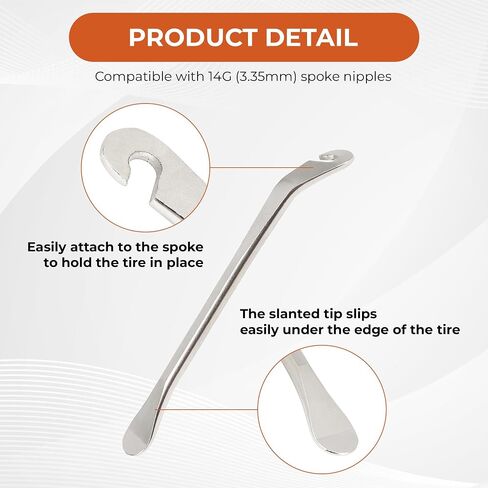 Bike Spoke Wrench Bicycle Tool for Adjustment Rim Truing Set, Ideal Maintenance Kit with Tire Lever, Correct Cycling Repair, Universal Forged Steel Rubber Handle, Portable Adjust Wheel Torque Spokes in Saudi Arabia