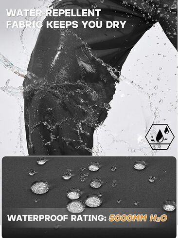 سراويل شتوية مبطنة بالصوف للتدفئة للرجال من الجندي الحر، سراويل تزلج على الجليد قابلة للتوسيع بخصر ناعم in Kuwait
