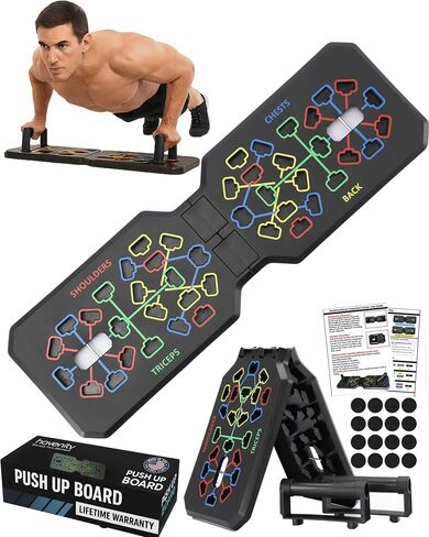Push Up Board Fitness, Foldable 20 in 1 Push Up Bar at Home Gym, Multi-Functional Pushup Stands for Chest Muscle Exercise, Pushup Stands for Strength Training Portable Exercise Equipment for Men & Women in Saudi Arabia